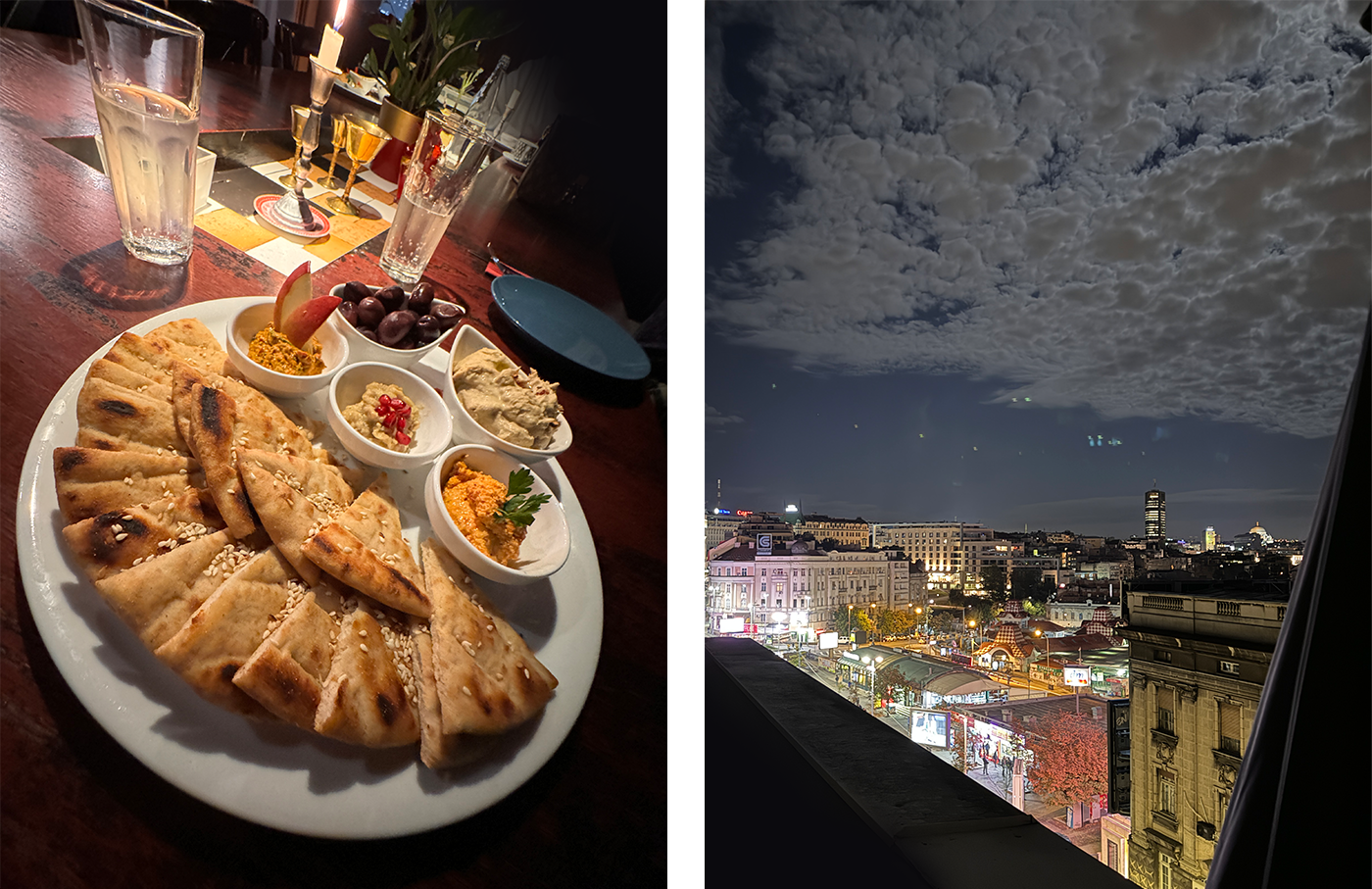 Abendessen mit toller Aussucht beim Jahrestreffen in Belgrad